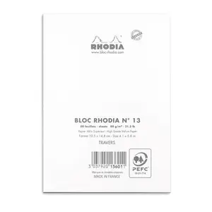 Notizblock mit Klammern 80 Blatt liniert Rhodia N°13 image-1