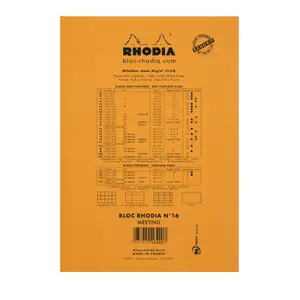 Stapled notepad a5 80 detachable pre-printed sheets Rhodia N°16 image-1
