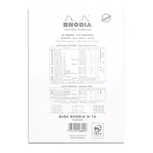 Blocco note spillato da 80 fogli a righe con margine Rhodia N°16 image-1