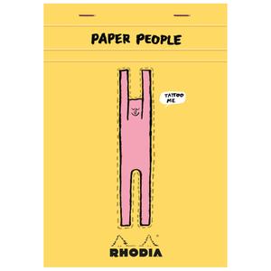 16690c-stapled-notepad-90th-birthday-80-sheets-small-squares-rhodia-n-16-x-jean-jullien-5-5-80-f-80-g-m-tattoo-me-14-8x21-cm