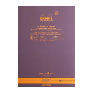 Blocco note a righe da 70 fogli con punti metallici Rhodia N°18 image-2