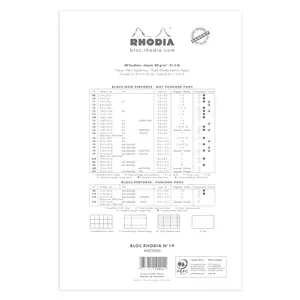Geniet notitieblok a4+ 80 afneembare voorbedrukte vellen Rhodia N°19 image-1