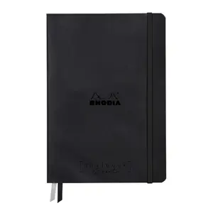 A5 notitieboek met 100 pagina's en harde elastiek Rhodia goalbook Creation image-0