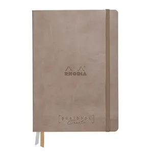 Hochformat Notizbuch mit 100 Seiten und festem Gummiband Rhodia goalbook Creation image-0