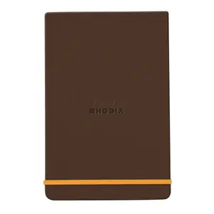 Hardcover notepad with lined ivory paper, 192 micro-perforated pages, elastic closure. Rhodia image-0