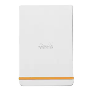 Hardcover notepad with lined ivory paper, 192 micro-perforated pages, elastic closure. Rhodia image-0