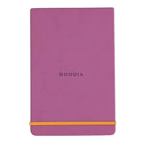 Hardcover notepad with lined ivory paper, 192 micro-perforated pages, elastic closure. Rhodia image-0
