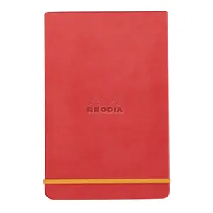 Hardcover notepad with lined ivory paper, 192 micro-perforated pages, elastic closure. Rhodia image-0
