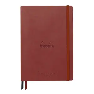 Carné rembordado de 160 páginas con goma elástica rígida Rhodia goalbook Creation image-0