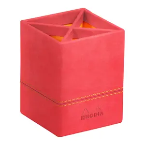 Pojemnik na długopisy z imitacji skóry włoskiej Rhodia image-0