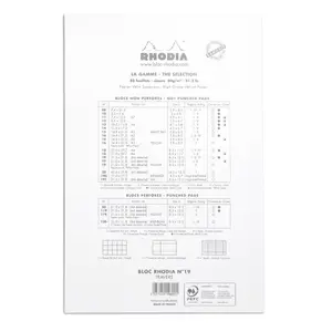 80 vel gelinieerd notitieblok met marge Rhodia N°19 image-1