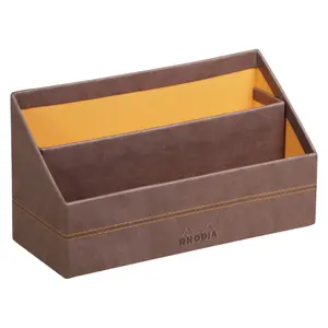 Porte-courrier simili cuir italien Rhodia