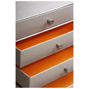 Opbergdoos met 4 lades van Italiaans kunstleer Rhodia Rhodia image-1