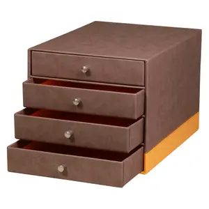 Opbergdoos met 4 lades van Italiaans kunstleer Rhodia Rhodia image-1