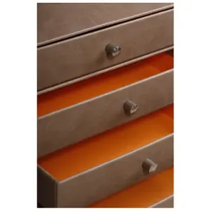 4-drawer storage box Italian faux leather Rhodia Rhodia image-2