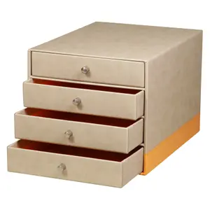 Opbergdoos met 4 lades van Italiaans kunstleer Rhodia Rhodia image-1