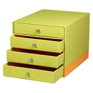 Opbergdoos met 4 lades van Italiaans kunstleer Rhodia Rhodia image-1