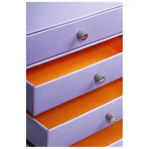 Caja de almacenamiento 4 cajones de simil piel italiana Rhodia Rhodia image-2