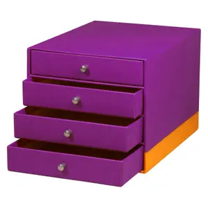 Opbergdoos met 4 lades van Italiaans kunstleer Rhodia Rhodia image-1