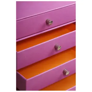 4-drawer storage box Italian faux leather Rhodia Rhodia image-2