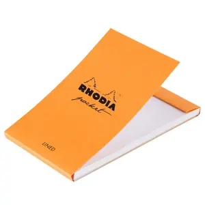 Stapled notepad 40f lined Rhodia Classic image-1