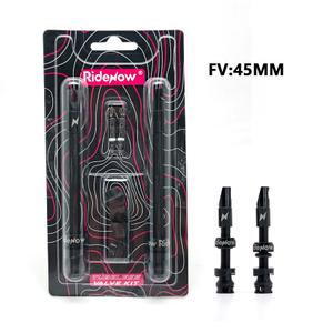 Ventil pro bezdušové pneumatiky s víčkem Ridenow FV Presta (x2)