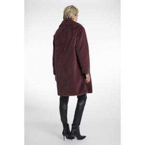 Faux fur coat with removable collar for women Rino & Pelle Geesje image-3