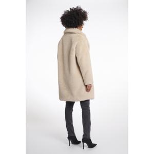 Faux fur coat with removable collar for women Rino & Pelle Geesje image-3