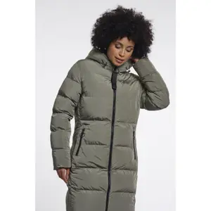 Women's long hooded down jacket Rino & Pelle Jade image-1