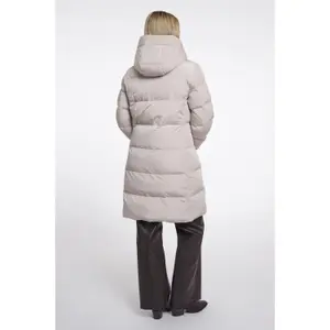 Women's long hooded down jacket Rino & Pelle Jade image-1