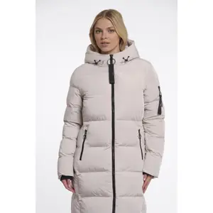 Women's long hooded down jacket Rino & Pelle Jade image-2