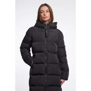 Women's long hooded down jacket Rino & Pelle Jade image-1