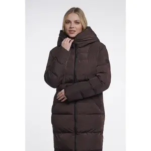Women's long hooded down jacket Rino & Pelle Keilafur image-3