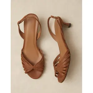 Women's Printed Leather Sandals Rivecour n°460 image-1