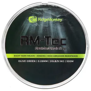 Treccia per carpe ridge monkey rm-tec braided mainline 30lb 0.35mm/300m image-0