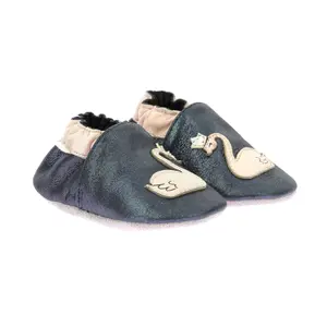 Baby girl slippers Robeez Swan image-1