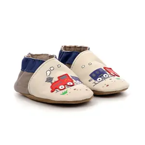 Baby boy slippers Robeez Funny Train image-0