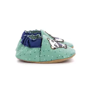 Baby boy slippers Robeez Playing Panda image-0