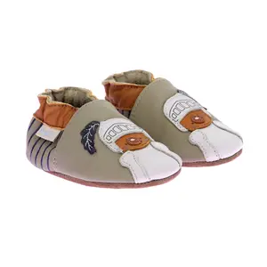 Baby boy slippers Robeez Helmet Bear image-1