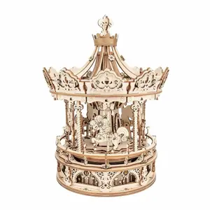 Music box puzzle Robotime Romantic Carousel image-0