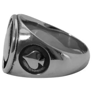 Anillo redondo de acero Rock à Gogo As de Pique image-2