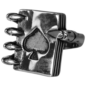 Anillo de acero Rock à Gogo Carte As de Pique image-0