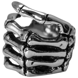 Bague en acier Rock à Gogo Main Squelette image-0