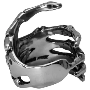 Bague en acier Rock à Gogo Main Squelette image-2