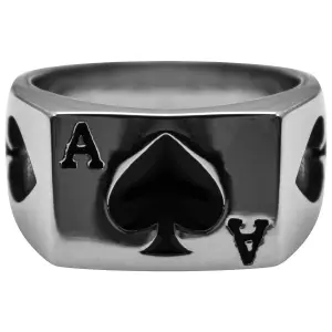 Anillo de acero Rock à Gogo Carte As de Pique image-1