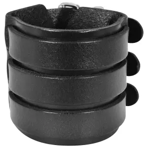 Bracelet de force cuir à triples sangles Rock à Gogo image-0