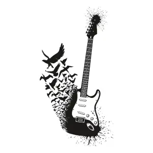 Camiseta Rock à Gogo Divers - Guitar Bird image-0
