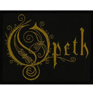 p1072-patch-textile-rock-a-gogo-opeth-logo-noir-dore-10x8-cm