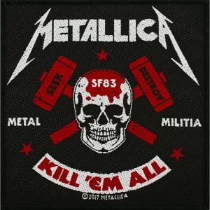 p1092-textiler-aufnaher-rock-a-gogo-metallica-metal-militia-schwarz-weiss-rot-10x9-9-cm