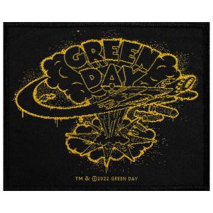 p1331-textile-patch-rock-a-gogo-green-day-dookie-black-yellow-10x8-cm